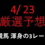 【競馬予想】2022 4/23厳選予想【平場予想】