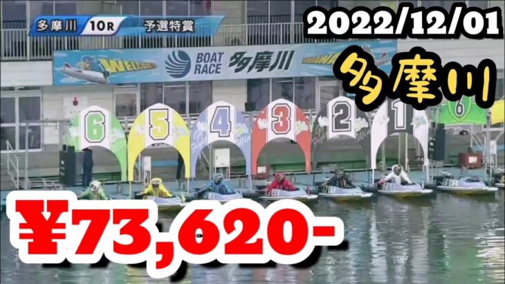 2022.12.1【今日の万舟・最高配当】ボートレース多摩川【競艇】モーター順だと541623